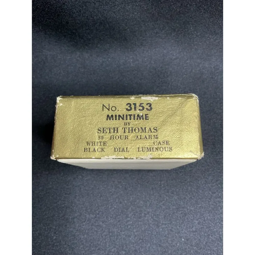 Vintage Seth Thomas 30 Hour Alarm Clock-Original Tags and Box